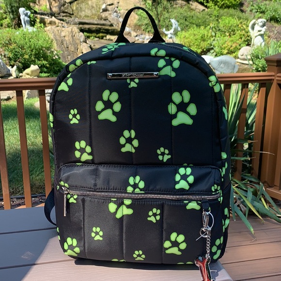 Betsey Johnson Bags New Betsey Johnson Nylon Neon Paw Backpack